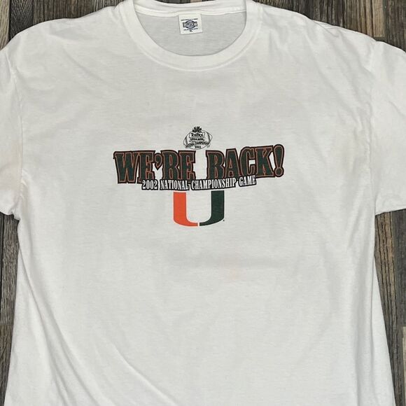 🏈 Vintage MIAMI HURRICANES College Football 2002 National Championship Tee - EU - Picture 7 of 11